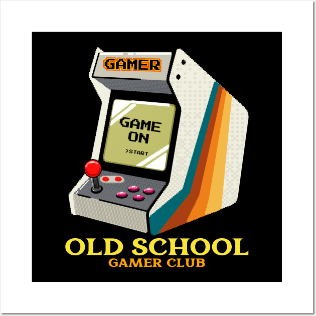 Old School Gamer Club Design Wall Art by ArtPace